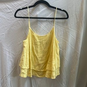 NWT, Never Worn, Ruffled Yellow Flowing Top from BP